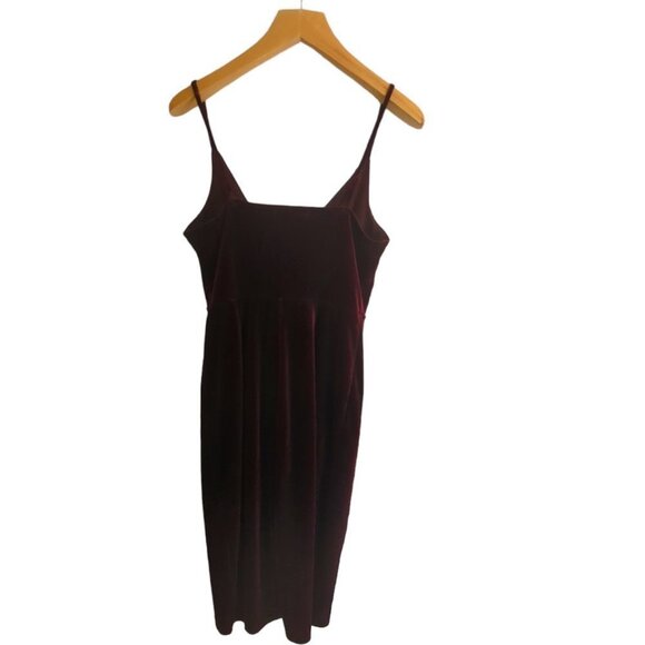 Dynamite Velvet Faux Wrap Dress - Picture 3 of 4